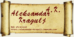 Aleksandar Kragulj vizit kartica